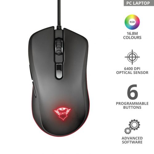 Trust GXT 930 Jacx RGB Gaming mouse Black