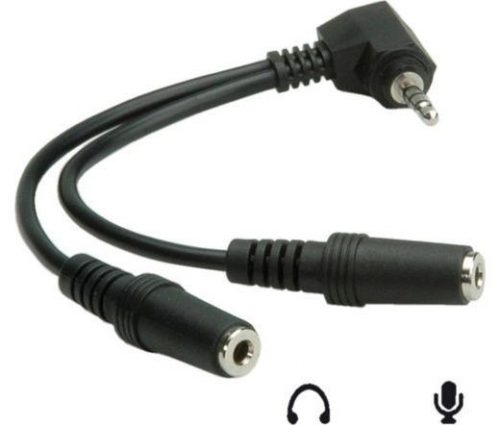 Roline 3.5mm Stereo male to 2x3.5 mm Stereo Female Black