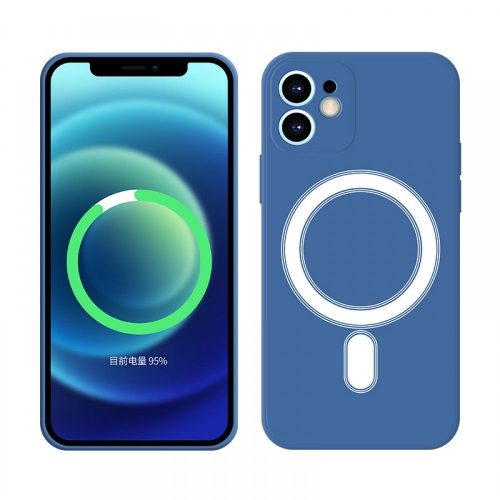 Cellect iPhone 12 mini magnetic silicone case Blue