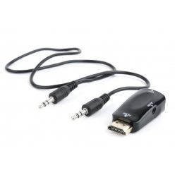   Gembird A-HDMI-VGA-02 HDMI to VGA and audio adapter single port Black