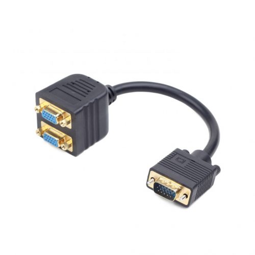 Gembird CC-VGAX2-20CM VGA splitter cable 0,2m Black