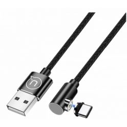   Usams U54 Right-angle Aluminum Alloy Magnetic Charging Cable Micro 1m Black