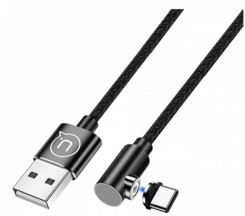 Usams U54 Right-angle Aluminum Alloy Magnetic Charging Cable Micro 1m Black