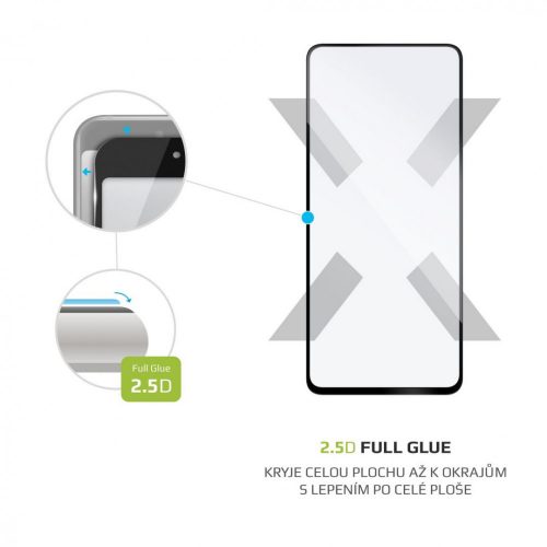 FIXED Üvegfólia Képernyővédő Full-Cover Samsung Galaxy A70/70s, full screen, Fekete