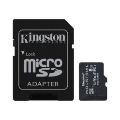   Kingston 8GB microSDHC Class 10 CL10 U3 V30 A1 Industrial + adapterrel