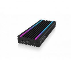   Raidsonic IcyBox IB-1824ML-C31 Enclosure for 1x NVMe with USB 3.1 (Gen 2) Type-C and Type-A interface and LED stripes