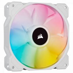   Corsair iCUE SP120 RGB ELITE Performance 120mm White PWM Fan Single Pack