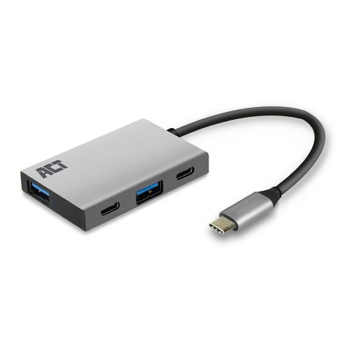 ACT AC7070 Hub 4 port with 2x USB-C and 2x USB-A Grey