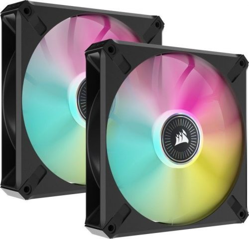 Corsair iCUE ML140 RGB ELITE Premium 140mm PWM Fan Dual Fan Kit with Lighting Node CORE