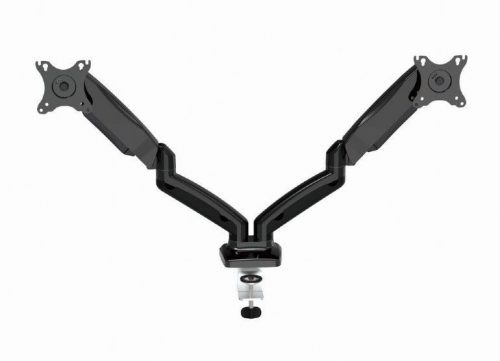 Gembird MA-DA2-01 Adjustable Tilting Desk 2-Display Mounting Arm 13”-27” Black