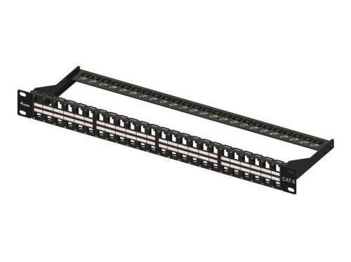 EQuip 48-Port Keystone Cat.6 Unshielded Patch Panel Black