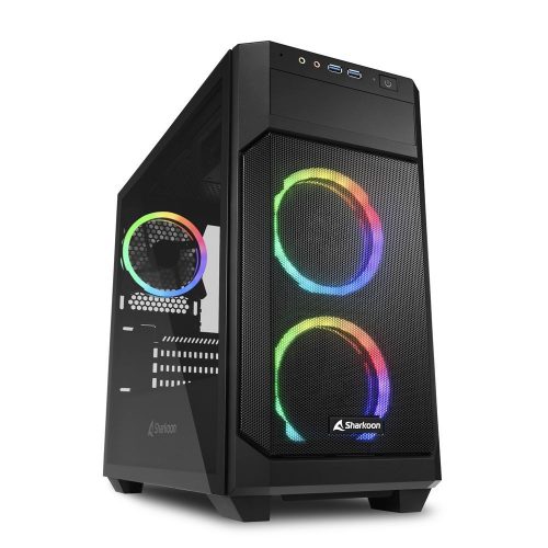 Sharkoon V1000 RGB Tempered Glass Black