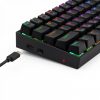 Redragon Deimos, Wired & Wireless Mechanical keyboard, RGB, blue switch Black HU