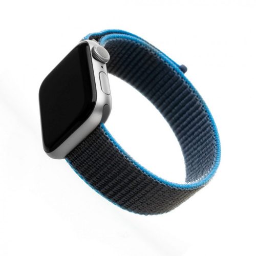 FIXED Nylon Strap Apple Watch 42/44/45mm, Szürke-blue