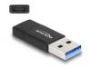 DeLock USB 3.2 Gen 2 Adapter USB Type-A male to USB Type-C female Black