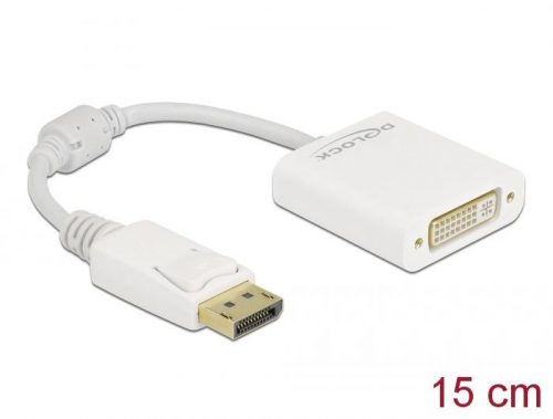 DeLock DisplayPort 1.1 male > DVI-D(Single Link) (24+5) female Passive Adapter White