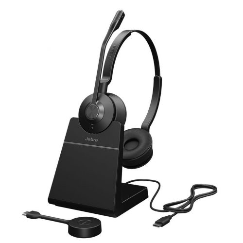 Jabra Engage 55 UC Stereo Headset + Charging Station Black