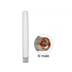   DeLock LoRa 868 MHz Antenna N plug 2.09 dBi omnidirectional fixed outdoor White