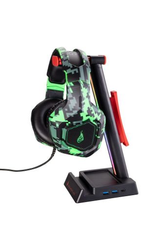 SUREFIRE Vinson N2 RGB gaming headset stand with USB HUB Black