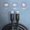 AXAGON BUCM-CM10AB HQ USB-C <> USB-C Cable 1m Black