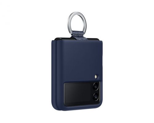 Samsung Galaxy Z Flip3 Silicone Cover with Ring Navy