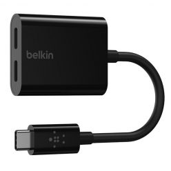 Belkin Connect USB-C Audio + Charge Adapter Black