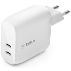 Belkin BoostCharge Dual USB-C PD Wall Charger 40W White