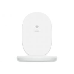   Belkin BoostCharge 15W Wireless Charging Stand + QC 3.0 24W Wall Charger White