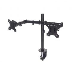   Manhattan Universal Dual Monitor Mount with Double-Link Swing Arms 13"-32" Black