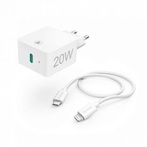 Hama Fast Charger 20W Lightning to USB Type-C White