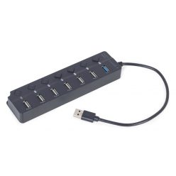   Gembird UHB-U3P1U2P6P-01 7-portos 1xUSB3.1 + 6xUSB2.0 HUB Black