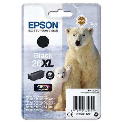 Epson T2621 (26XL) Black tintapatron