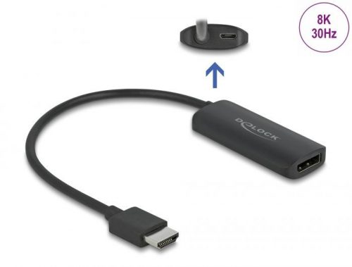 DeLock Delock Adapter HDMI-A dug? a DisplayPort aljzathoz 8K