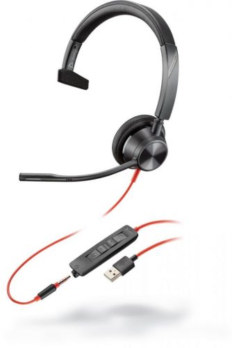 Poly Plantronics Blackwire 3315 USB-A Headset Black