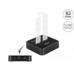   DeLock M.2 Docking Station for 2 x M.2 NVMe PCIe SSD with Clone function