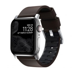   Nomad Active Strap Pro Brown, silver - Apple Watch Ultra 49mm 8/7 45mm/6/SE/5/4 44mm/3/2/1 42mm