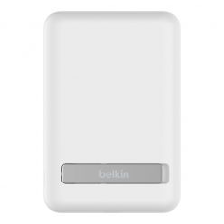   Belkin BPD004BTWT BoostCharge Magnetic Wireless Power Bank 5K + Stand White