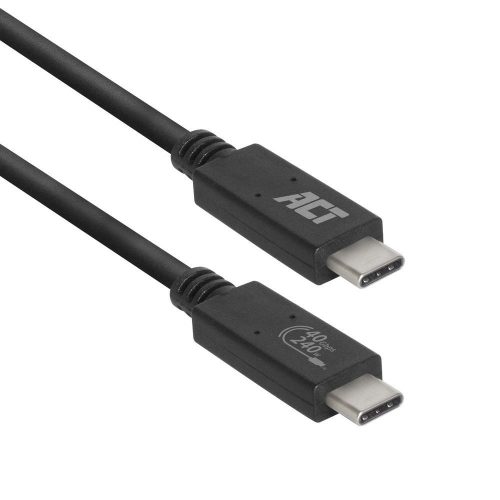 ACT AC7451 USB4 40Gbps connection cable C male - C male 0.8m USB-IF certified Black