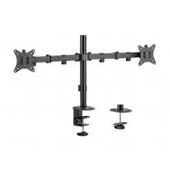   EQuip 17"-32" Articulating Dual Monitor Desk Mount Bracket Black