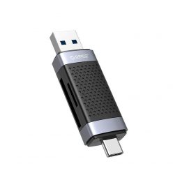   Orico TF+SD Dual Port USB2.0 Dual Head Card Reader Black/Silver