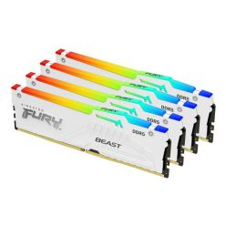 Kingston 64GB DDR5 6000MHz Kit(4x16GB) Fury Beast RGB White