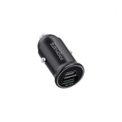   Promate  Bullet-PD40 RapidCharge Mini Car Charger with 60W Power Delivery & Quick Charge 3.0 Black