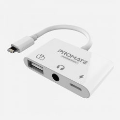   Promate  MediaBridge-I 3-in-1 Media Hub with Lightning Connector White