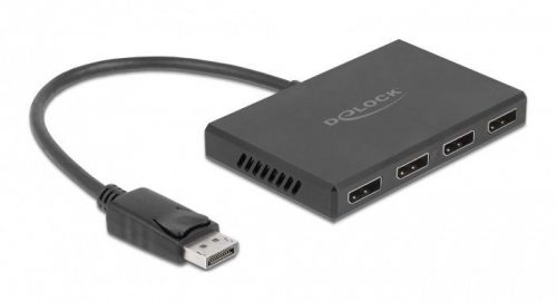 DeLock 4-Port Displayport Splitter Black