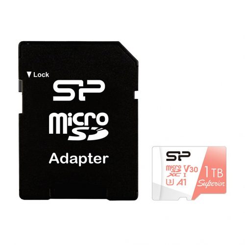 Silicon Power 1TB microSDXC Superior Class 10 UHS-I Class 10 A1 U3 V30 + adapterrel