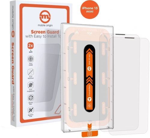 Mobile Origin Screen Guard iPhone 13 mini with easy applicator 2 pack