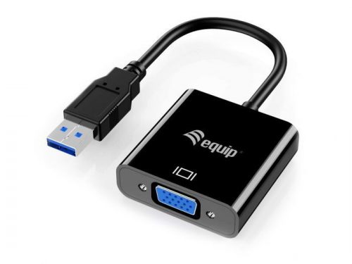 EQuip USB 3.0 to VGA (HD15) Adapter Black