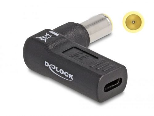 DeLock Adapter for Laptop Charging Cable USB Type-C female to IBM 7.9 x 5.5 mm male 90° angled