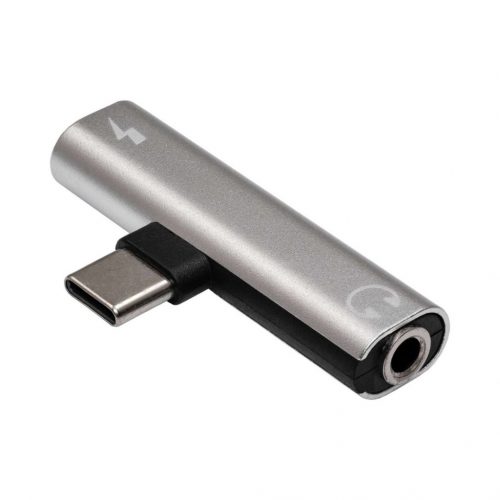 Akyga USB type C /USB type C /Jack 3.5mm adapter Grey