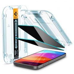   Spigen iPhone 15 Plus Screen Protector EZ FIT GLAS.tR Privacy Transparency (2 Pack)